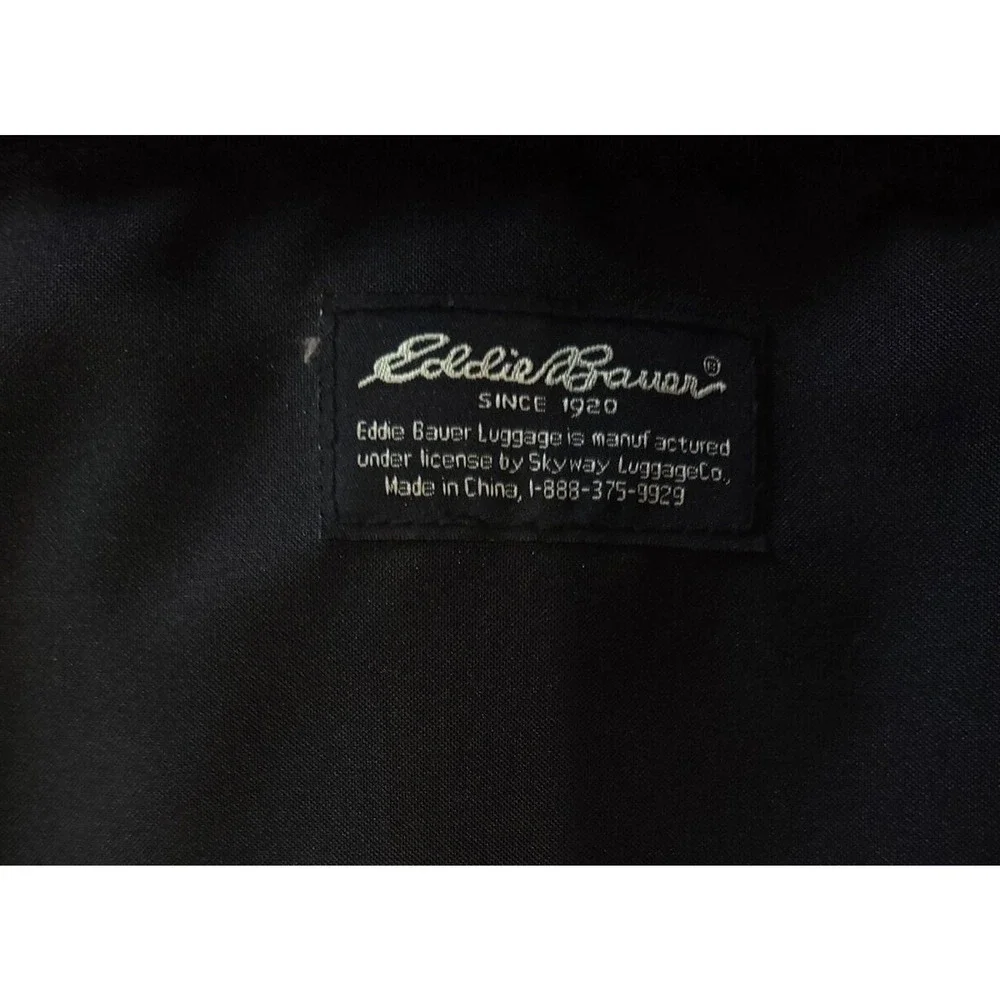Eddie Bauer Luggage Carry On Handle & Shoulder Strap Canvas Bag Olive Black